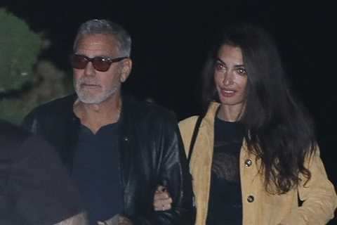 George & Amal Clooney dine with Cindy Crawford & Rande Gerber in LA