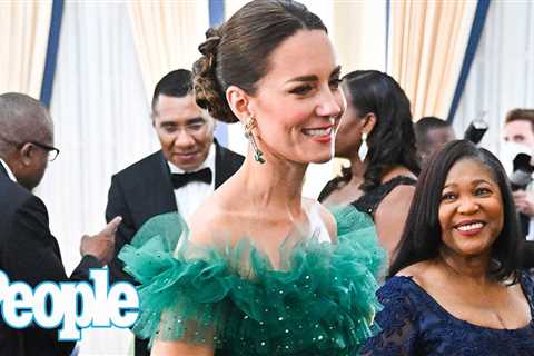 Kate Middleton Glitters in Green for Jamaica Reception With Help From the Queen’s Jewels! | PEOPLE