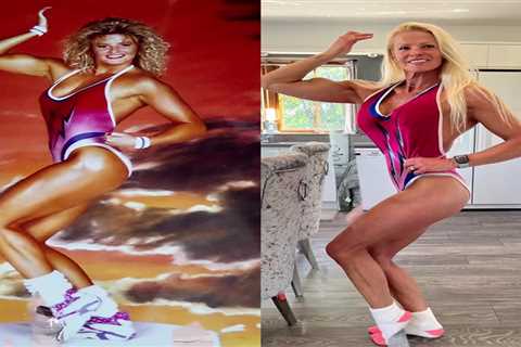 Gladiators star strikes a pose in exact same costume she wore 30 years ago