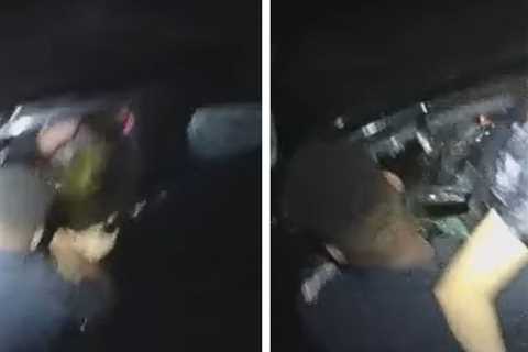 Dramatic Body Camera Footage Shows Police Rescue Woman from Sinking Car After Driving Into Canal