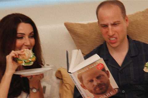 Kate and William pictured reading Prince Harry’s memoir – but all is not as it seems