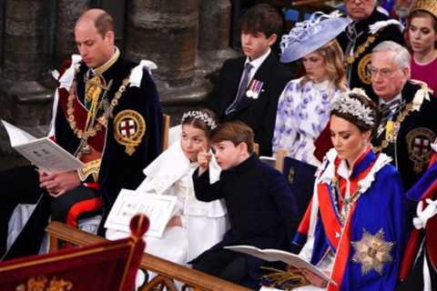 Adorable moment Prince Louis, 5, chats with big sister Charlotte – as youngest Royals steal the..