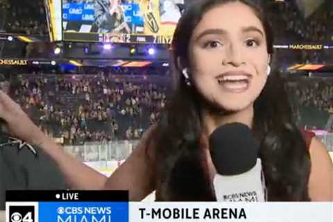 Miami reporter Samantha Rivera stiff-arms obnoxious fan on live TV after Game 2 of Stanley Cup Final