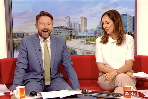 Jon Kay and Sally Nugent are worlds away from BBC Breakfast as they head ‘out out’ after filming..