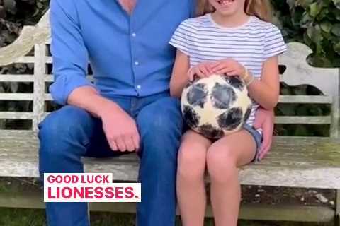 Prince William & Charlotte send good luck message to England’s Lionesses – and apologise for..
