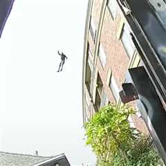 Home Invasion Suspect Seen Jumping Off Roof, Before Crashing to Ground Below