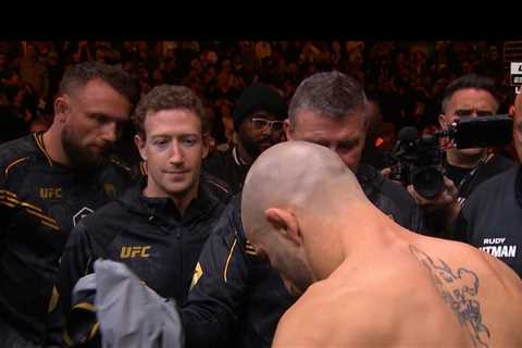 Mark Zuckerberg In Alex Volkanovski's Corner At UFC 298, Share Pre-Fight Hug
