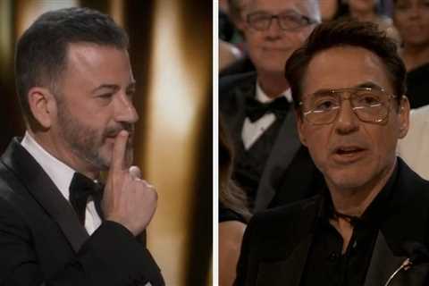 Jimmy Kimmel Made A Gross Joke About Robert Downey Jr. At The Oscars, And RDJ Looked Beyond..