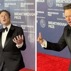 A Video Of Elon Musk Posing On A Red Carpet Is Going Viral, And It Might Be The Cringiest Thing..
