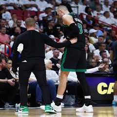Kristaps Porzingis could miss Celtics’ second-round series as injury lingers