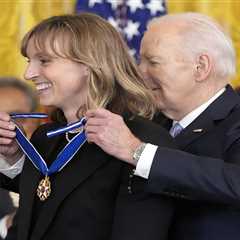 Swimming icon Katie Ledecky receives Presidential Medal of Freedom
