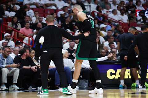 Kristaps Porzingis could miss Celtics’ second-round series as injury lingers