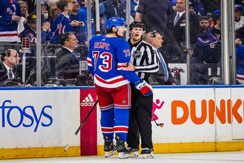 Peter Laviolette says Rangers rookie Matt Rempe has ‘eyes on him’ as officiating questions hover