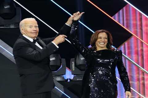 VP Kamala Harris Wears Black Laquan Smith Sequined Gown to the Congressional Black Caucus..