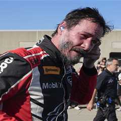 Keanu Reeves spins out at Indianapolis Motor Speedway in pro auto racing debut