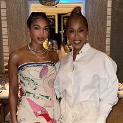 Lori and Marjorie Harvey are Mother Daughter Style Goals in a Dior Strapless Doodle Print Dress and ..