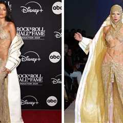 Zendaya Paid Tribute to Cher in a Bob Mackie FW ’01 Gown at the Rock & Roll Hall of Fame Induction..