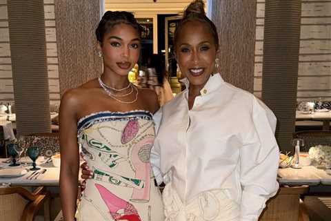 Lori and Marjorie Harvey are Mother Daughter Style Goals in a Dior Strapless Doodle Print Dress and ..