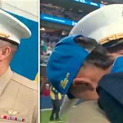 Marine Surprises Son During Rams Vs. Dolphins Game, Emotional Moment on Video