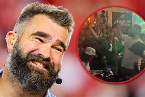 Jason Kelce Parties With Eagles Fans In L.A. As Philadelphia Romps Dallas