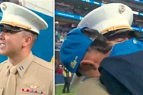 Marine Surprises Son During Rams Vs. Dolphins Game, Emotional Moment on Video