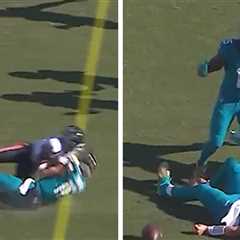 Jaguars QB Trevor Lawrence Leveled By Vicious Late Hit, Brawl Breaks Out