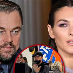 Leonardo DiCaprio Flies Solo at Art Basel Event, GF Vittoria Ceretti MIA