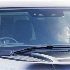 Prince Andrew and Sarah Ferguson spotted together leaving Royal Lodge