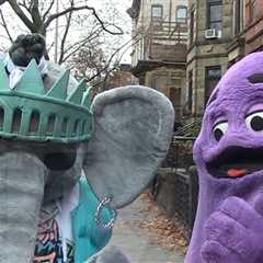 Grimace, Liberty's Ellie the Elephant Going to McDonald's All American Games