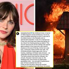 Zooey Deschanel Just Shared Heartbreaking Side-By-Side Photos Of Her Cozy Childhood Home Before And ..