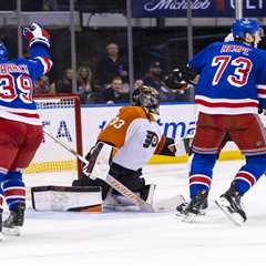 Red-hot Rangers throttle Flyers as point streak reaches 10 games