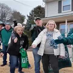 Eagles superfans in New Jersey keep ‘Snoquan the Snowman’ intact the entire month leading up to the ..