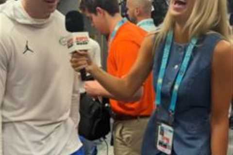 Viral student reporter, Florida player reunite for new interview at Final Four: ‘Beat the..