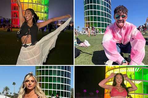 Celebs at Coachella's Rainbow Tower and Ferris Wheel