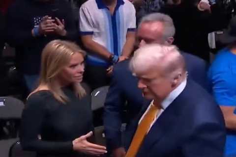 Trump appears to snub RFK Jr.’s wife Cheryl Hines while entering UFC fights