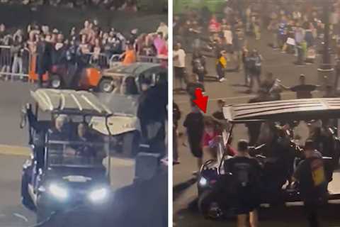 WrestleMania Fan Run Over By Golf Cart Carrying Dominik Mysterio