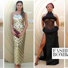On the Scene at the Gold Gala: Kimora Lee Simmons in a Green Maisonmet Sequined Dress, Chrissy..