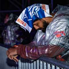 Knicks fans washed out after dreadful Game 2 loss to Pacers, dreary weather at Central Park watch..