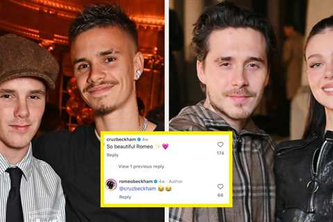 Romeo And Cruz Beckham Appeared To Publicly Mock Brooklyn Beckham’s Wife, Nicola Peltz, On..