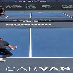 Pickleball star struggles to break paddle in epic meltdown