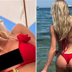 Guess The Blonde Bombshell In This Red-Hot Bikini!