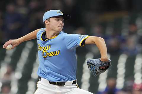 Jacob Misiorowski throws five hitless innings in MLB debut — before leaving with injury issue
