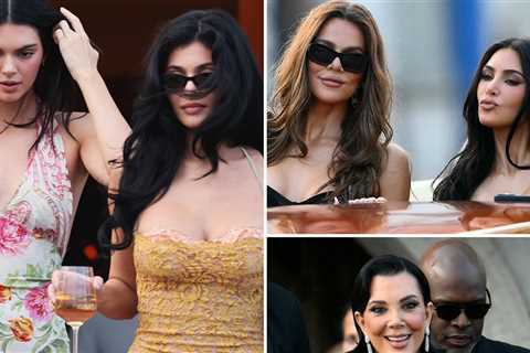 Kim Kardashian & Family Head to Bezos and Sanchez's Pre-Wedding Bash