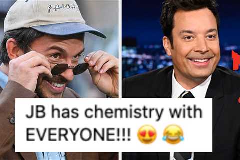 The Internet Is Completely Unstable After Jimmy Fallon And Jonathan Bailey Almost Kissed In Their..