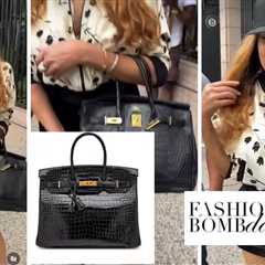 Wendy Williams Was Captured Donning a Cream Mel Maxi Bomber Jacket with a Black Hermes Birkin Bag..