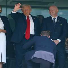 President Trump and first lady Melania arrive at MetLife Stadium to huge applause for FIFA Club..
