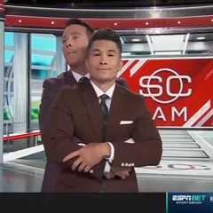 ‘SportsCenter’ anchors reenact viral Coldplay kiss cam video