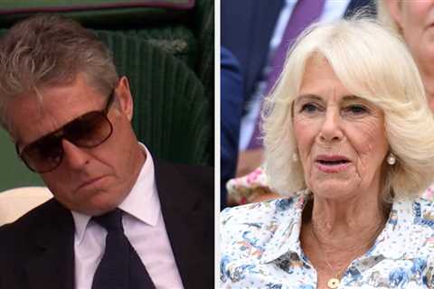 Hugh Grant Was Caught Seemingly Sleeping While Sitting With Queen Camilla At Wimbledon, And The..