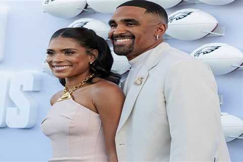 Jalen Hurts and Bry Hurts Attend Super Bowl LIX Ring Ceremony in Custom Coach and Blush Pink..
