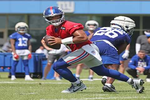 Russell Wilson-Malik Nabers connection already on display at Giants camp